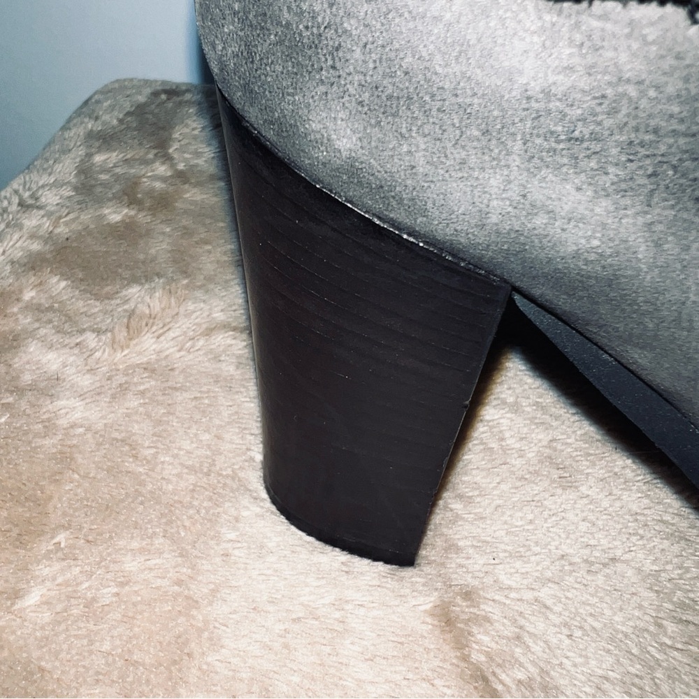 Vera Gomma Gray Leather Knee-High Boots - Italy - Women’s Size 7.5 EU 38 - Picture 9 of 12